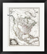 1809 Tardieu Map of North America