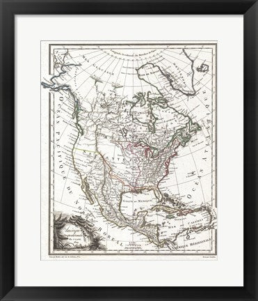 1809 Tardieu Map of North America
