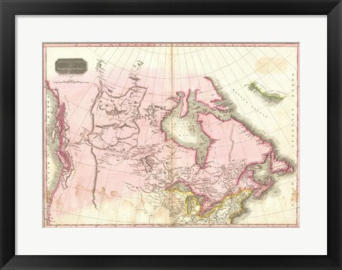 1818 Pinkerton Map of British North America