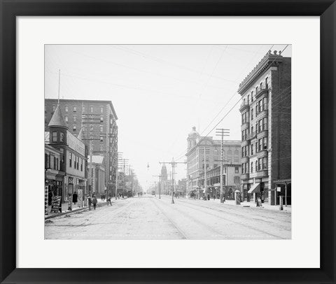 Framed Art Atlantic Avenue, Atlantic City, NJ Wall Decor 18x24 Artwork