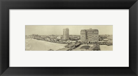 Framed Art Atlantic City Beach and Boardwalk Wall Decor 18x24 Artwork