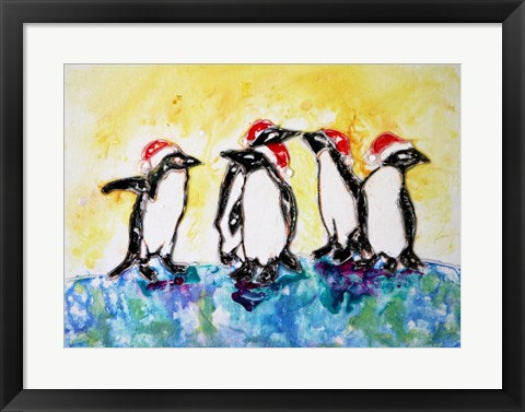 Framed Art Which Way to the North Pole by Natalie Talocci Wall Decor 18x24 Artwork