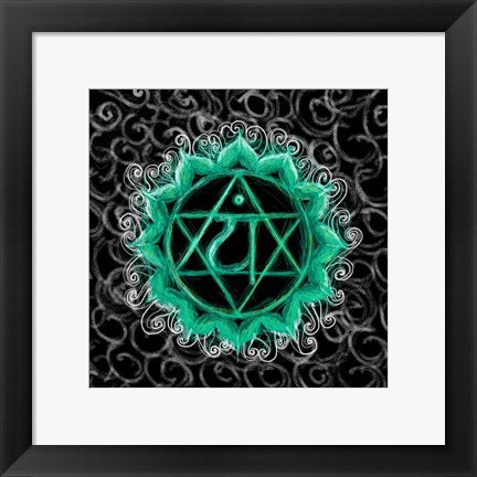 Framed Art Frame Art Anahata - Heart Chakra, Flawless by Veruca Salt Wall Decor 18x24 Artwork