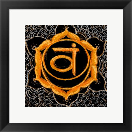 Framed Art Svadhisthana - Sacral Chakra, Sweetness by Veruca Salt Wall Decor 18x24 Artwork