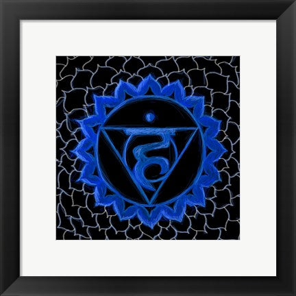 Framed Art Vishuddha - Throat Chakra, Purity by Veruca Salt Wall Decor 18x24 Artwork