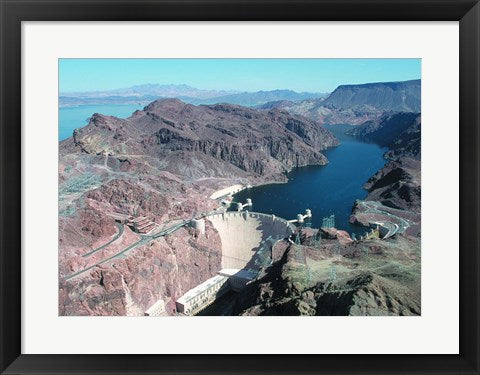 Framed Art Hoover Dam aerial view Wall Decor 18x24 Artwork
