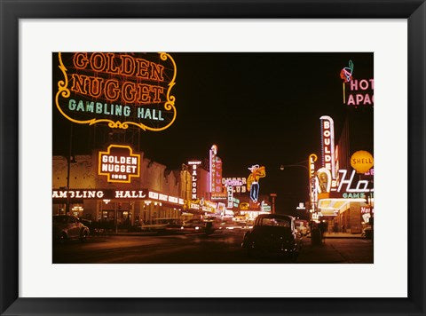 Framed Art Fremont Street 1952 Framed Art for your Home Wall Decor 18x24 Artwork