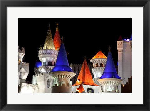 Framed Art Frame Art Excalibur Hotel Turets, Las Vegas, Nevada Wall Decor 18x24 Artwork