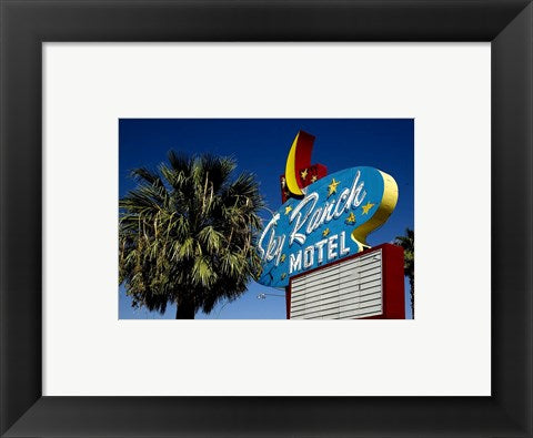 Framed Art Sky ranch motel sign Wall Decor 18x24 Artwork