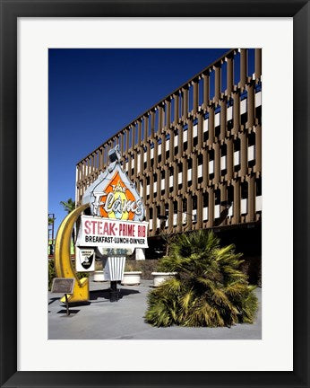 Framed Art The Flame Restaurant sign Freemont street Las Vegas Wall Decor 18x24 Artwork