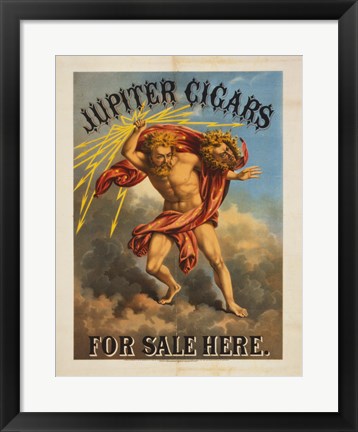 Framed Art Jupiter cigars for sale here Wall Decor 18x24 Artwork