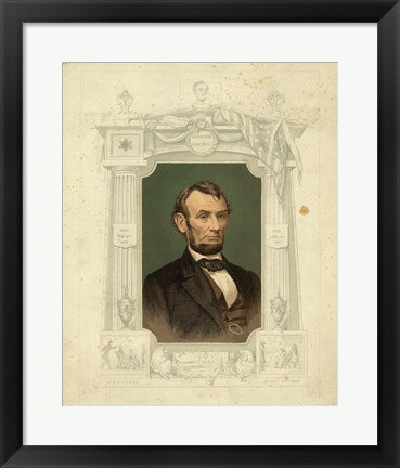 Framed Art Abraham Lincoln - framed Wall Decor 18x24 Artwork