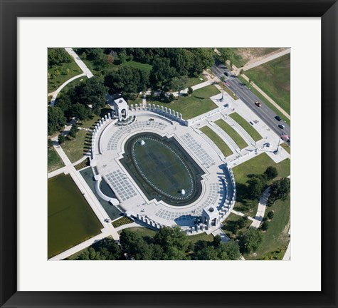 Framed Art Ariel view of the WW2 Monument Wall Decor 18x24 Artwork