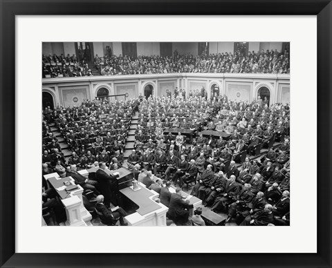 Framed Art Congress 1927 Framed Art for your Home Wall Decor 18x24 Artwork