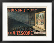Framed Art Edisons Vitascope Framed Art for your Home Wall Decor 18x24 Artwork