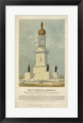 Framed Art Original concept for the Washington Monument Wall Decor 18x24 Artwork