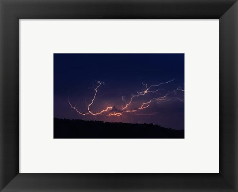 Framed Art Cloud to cloud lightning strike Wall Decor 18x24 Artwork