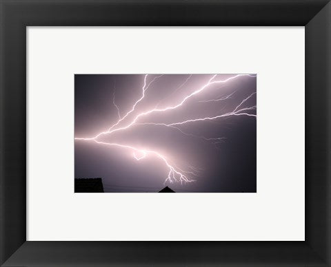 Framed Art Cloud-to-cloud Lightning Wall Decor 18x24 Artwork
