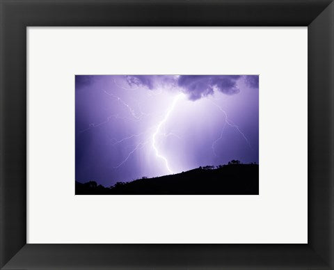 Framed Art Lightning Strike 2007 Wall Decor 18x24 Artwork