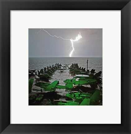 Framed Art USS Lincoln Lightning Wall Decor 18x24 Artwork