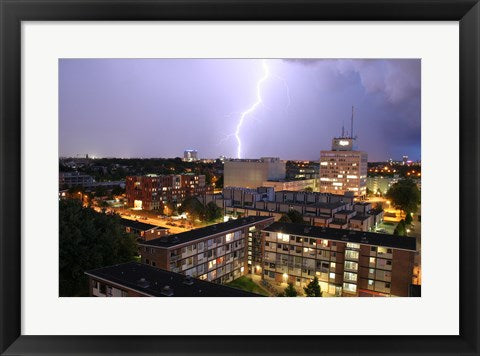 Framed Art Utrecht-Oost Tijdens Onweer Vanaf Wall Decor 18x24 Artwork