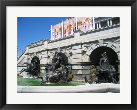 Framed Art Library of Congress Court of Neptune Fountain Washington DC Wall Decor 18x24 Artwork