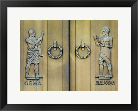 Framed Art Ogma and Sequoyah, Library of Congress John Adams Building Wall Decor 18x24 Artwork