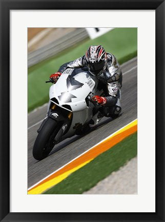 Framed Art Garry McCoy riding the Ilmor X3 MotoGP Wall Decor 18x24 Artwork