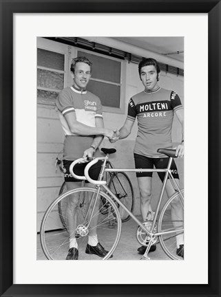 Framed Art Joop Zoetemelk and Eddy Merckx 1973 Wall Decor 18x24 Artwork