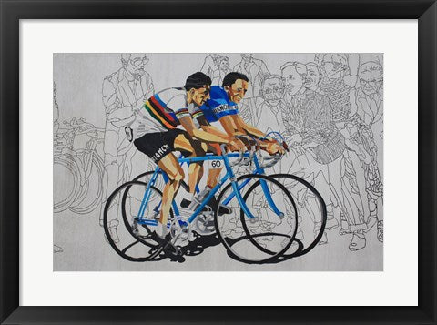 Framed Art Murales coppi bicycles Wall Decor 18x24 Artwork