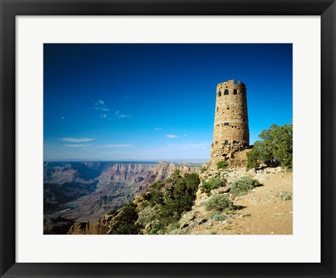 Framed Art Arizon'a Grand Canyon Watch Tower Wall Decor 18x24 Artwork