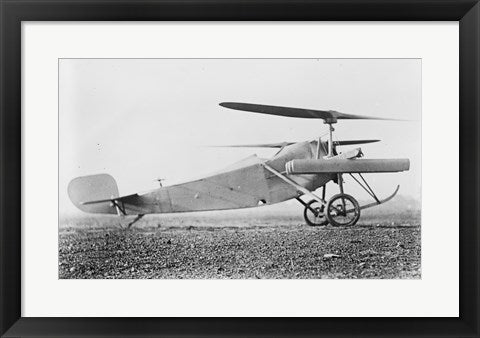 Framed Art Berliner Helicopter Framed Art for your Home Wall Decor 18x24 Artwork