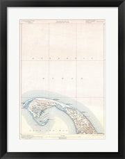 1900 U.S. Geological Survey Map of Provincetown, Cape Cod, Massachusetts 1900