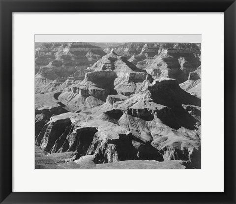 Framed Art View of rock formations, Grand Canyon National Park, Arizona, 1933 by Ansel Adams Wall Decor 18x24 Artwork