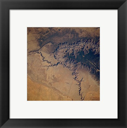 Framed Art Grand Canyon from space Wall Decor 18x24 Artwork