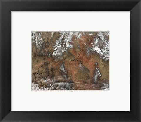 Framed Art Grand Canyon satellie view from space Wall Decor 18x24 Artwork