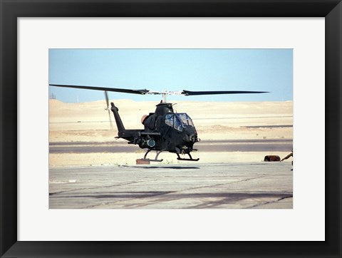 Framed Art AH-1 Cobra helicopter Framed Art for your Home Wall Decor 18x24 Artwork