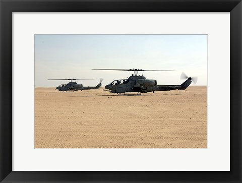 Framed Art AH-1W Super Cobras Framed Art for your Home Wall Decor 18x24 Artwork