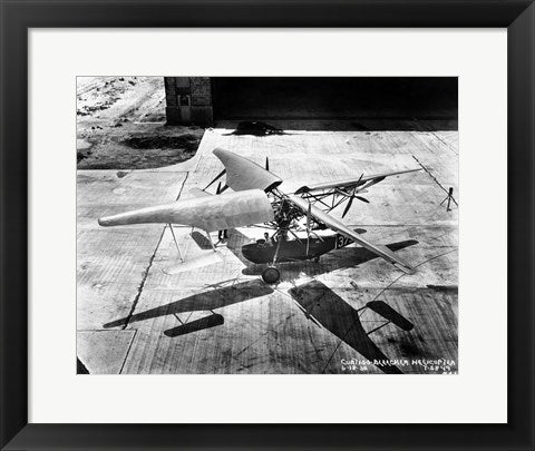Framed Art Curtiss Bleeker Helicopter Wall Decor 18x24 Artwork