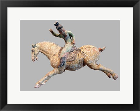 Framed Art Frame Art A ceramic female polo player, from northern China, Tang Dynasty Wall Decor 18x24 Artwork