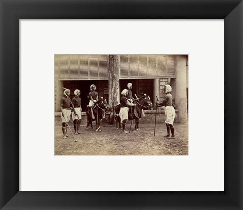 Framed Art Manipur Polo Players 1875 Wall Decor 18x24 Artwork