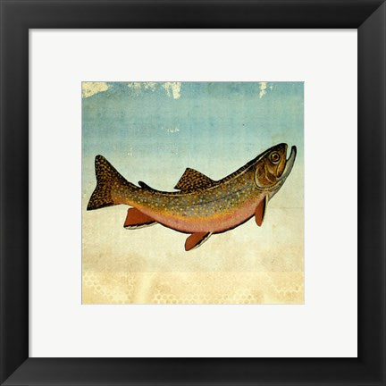Framed Art Brown Trout I Framed Art for your Home Wall Decor 18x24 Artwork