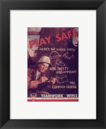 Framed Art Play Safe Wall Decor 18x24 Artwork