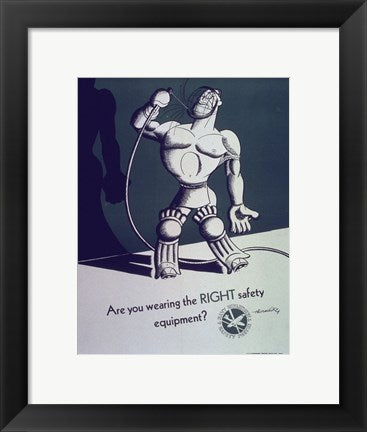 Framed Art Safety Equipment Wall Decor 18x24 Artwork