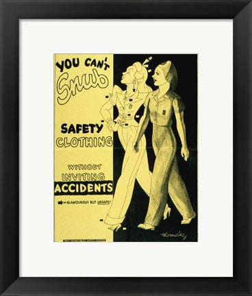 Framed Art Safety Clothing Wall Decor 18x24 Artwork