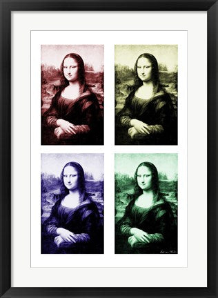Framed Art Moody Mona by Rob Sturcke Wall Decor 18x24 Artwork
