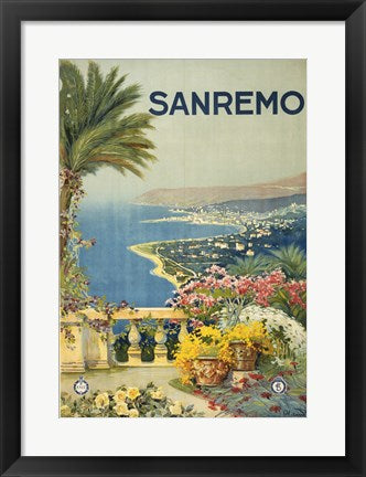 Framed Art Sanremo Wall Decor 18x24 Artwork