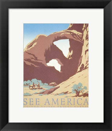 Framed Art See America Wall Decor 18x24 Artwork