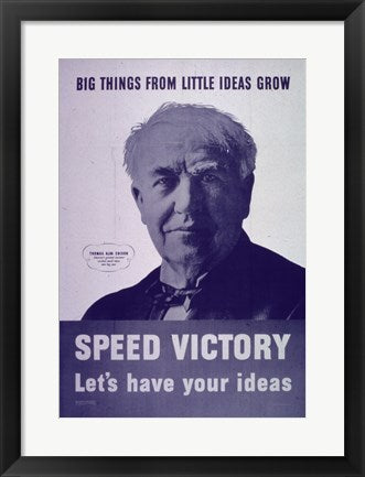 Framed Art Big things from little ideas grow Wall Decor 18x24 Artwork
