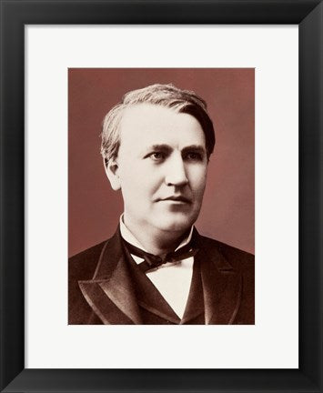 Framed Art Thomas Edison c1882 Wall Decor 18x24 Artwork
